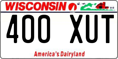 WI license plate 400XUT