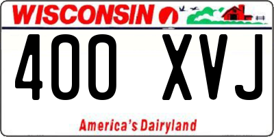 WI license plate 400XVJ