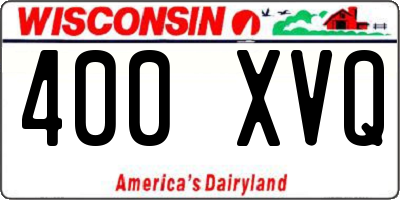WI license plate 400XVQ