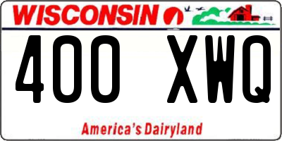 WI license plate 400XWQ