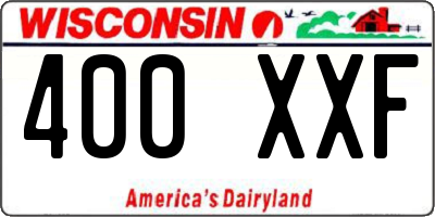 WI license plate 400XXF