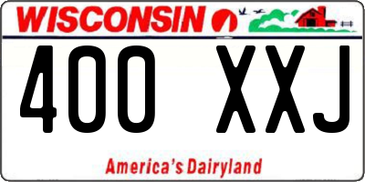 WI license plate 400XXJ