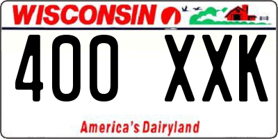 WI license plate 400XXK