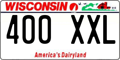 WI license plate 400XXL