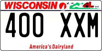 WI license plate 400XXM