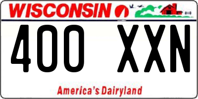 WI license plate 400XXN