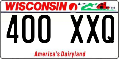 WI license plate 400XXQ