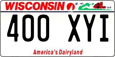 WI license plate 400XYI