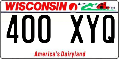 WI license plate 400XYQ