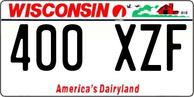 WI license plate 400XZF