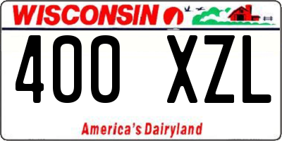 WI license plate 400XZL