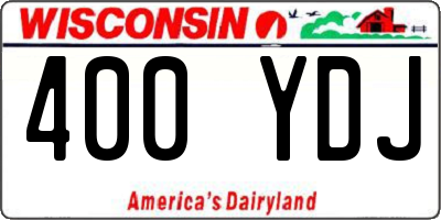 WI license plate 400YDJ