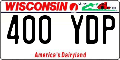 WI license plate 400YDP