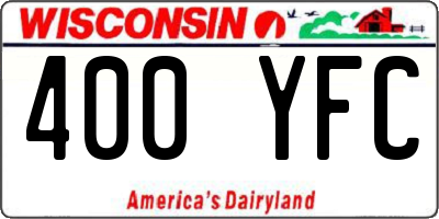 WI license plate 400YFC