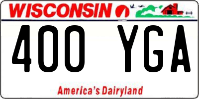 WI license plate 400YGA