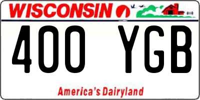 WI license plate 400YGB