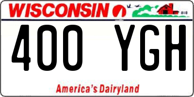 WI license plate 400YGH