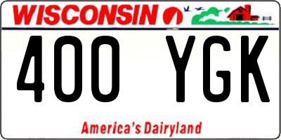 WI license plate 400YGK