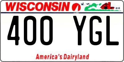 WI license plate 400YGL