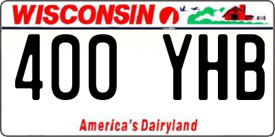 WI license plate 400YHB