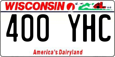 WI license plate 400YHC