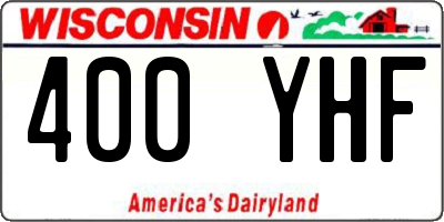 WI license plate 400YHF