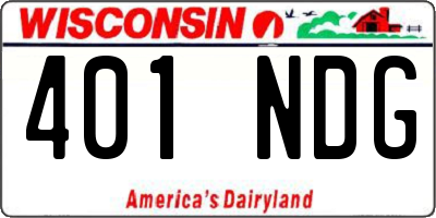 WI license plate 401NDG