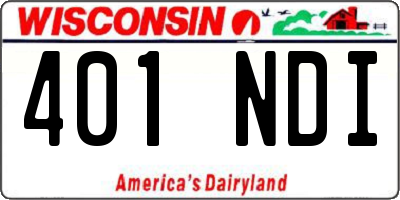 WI license plate 401NDI
