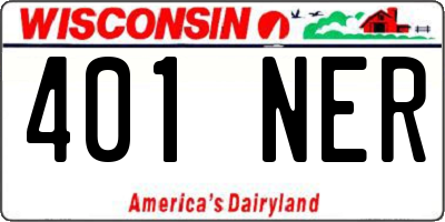 WI license plate 401NER