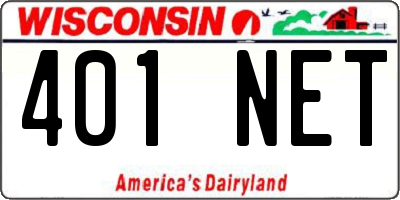 WI license plate 401NET