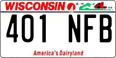 WI license plate 401NFB