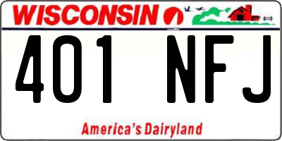 WI license plate 401NFJ
