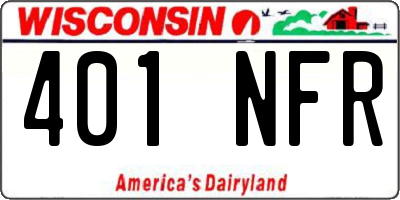 WI license plate 401NFR