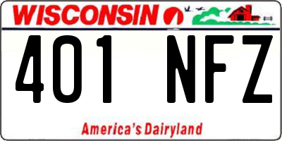 WI license plate 401NFZ