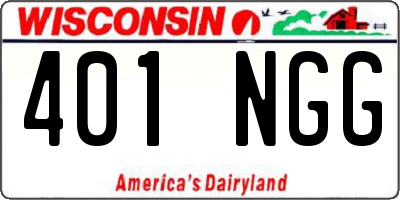 WI license plate 401NGG