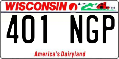 WI license plate 401NGP