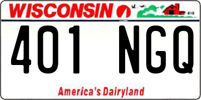 WI license plate 401NGQ
