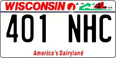 WI license plate 401NHC
