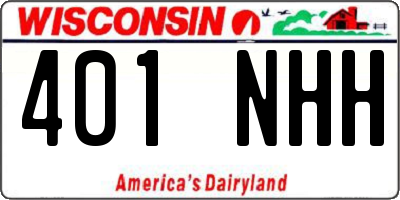 WI license plate 401NHH