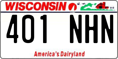 WI license plate 401NHN
