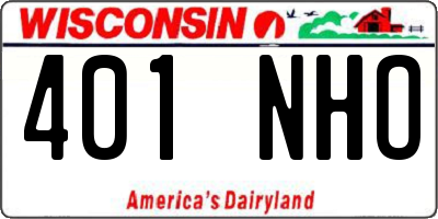 WI license plate 401NHO