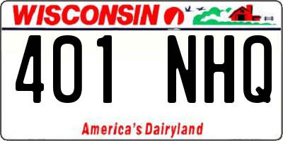 WI license plate 401NHQ