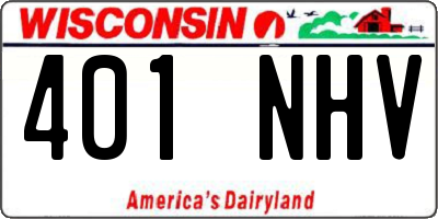 WI license plate 401NHV