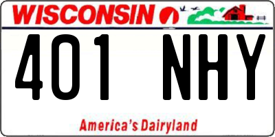 WI license plate 401NHY