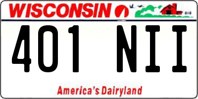 WI license plate 401NII