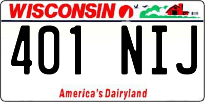 WI license plate 401NIJ