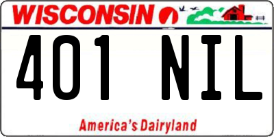 WI license plate 401NIL