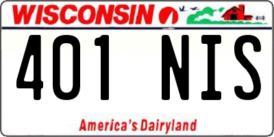 WI license plate 401NIS