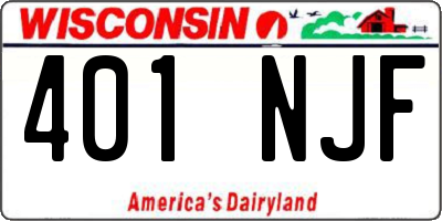 WI license plate 401NJF