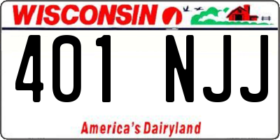 WI license plate 401NJJ